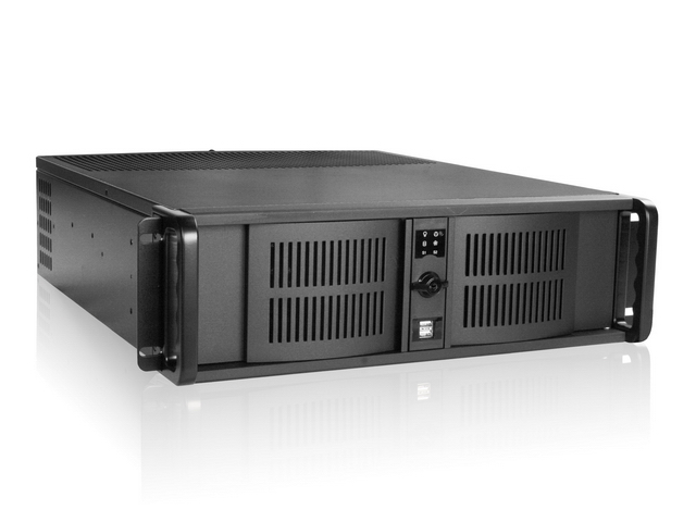 iStarUSA D-300-FS — 3U Compact Stylish Rackmount Chassis with Front-mounted ATX Power Supply